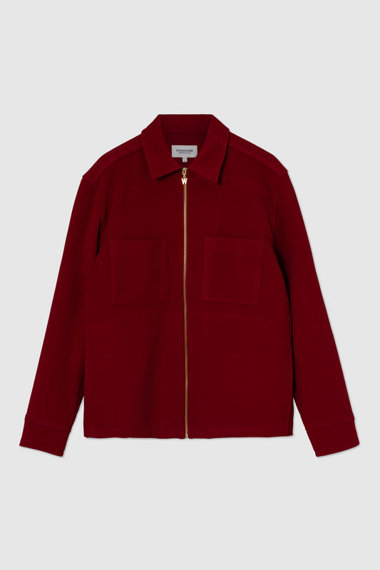 Overshirt Zipper Maroon